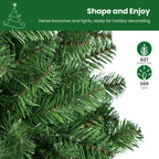 SHareconn Prelit Artificial Pencil Christmas Tree 6FT & Warm White Lights
