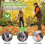 Plastic Leaf Rake - Upgraded Anti-Break Nylon Head,65" Adjustable Outdoor Yard Rakes for Leaves,Grass,Pine Needle,Mulch,Gentle On Lawn Garden - Lightweight for Women,Seniors & Kids,Childs
