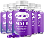 (5 Pack) Zanari - Official Zanari Gummies for Men Advanced Formula All Natural Ingredients Support Gummys - Maximum Strength, Premium Vitamins for Overall Health & Wellness, 300 Gummies for 5 Months