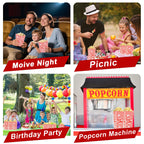Homrelaxy 120Pcs Mini Popcorn Boxes, 4.6" Tall and 2.6" Square Small Paper Popcorn Containers Buckets for Pop Corn Machine, Movie Night, Cinema, Carnival, Party, Concessions