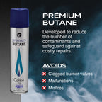 Colibri Premium Butane Fuel Refill for Lighters, Butane Torch Replacement Canisters, 99.999% Pure Butane Refill Fluid for Lighters, 90ml (3.04fl oz) Cans, Pack of 3
