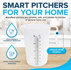 ACCUPOUR 8oz (250 mL) Measuring Pitcher, Plastic, Multipurpose - Great for Chemicals, Oil, Pool and Lawn - Ounce (oz) and Milliliter (mL) Increments (1 cup)
