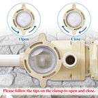 350090 Clamp and 350091 Lid Replacement for Superflo Inground Pool and Spa Pumps,Include O-ring,Complete Pool Pump Locking Ring Aftermarket Part.