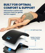 Everlasting Comfort Lumbar Support Board Back Stretcher for Lower Pain Relief - Adjustable Spine Decompression with 88 Acupressure Nodes - Back Cracking Device with Chair Strap for Posture Correction