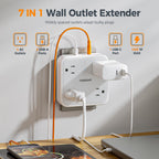 TESSAN Multi Plug Outlet Extender, Surge Protector Splitter with 3 USB (1 USB C Port) Wall Charger, Multiple Expander for Travel, Home, College Dorm Room