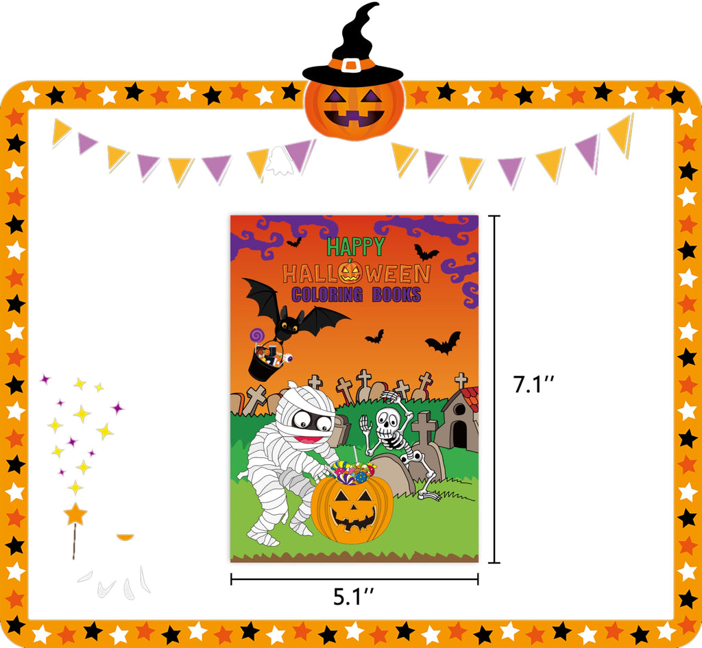 90shine 60PCS Halloween Coloring Books Bulk Party Favors for Kids