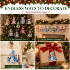 Ferraycle 12 Pcs Snowman Diamond Art Christmas Ornaments Kit, Multicolor