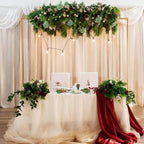 Purdge Over the Table Rod Stand with Clamps, Adjustable Gold Table Arch