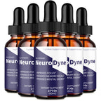 Neurodyne Drops, Official Neurodyne Brain Health Supplement Droppers - Maximum Strength, Advanced Nootropic Drops Support, All Natural Neuro Dyne Cognitive Health & Function Reviews (5 Pack)