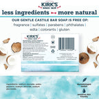 Kirk's Original Coco Castile Soap Fragrance Free 4 oz (Multi-Pack)