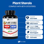 Healthfare Plant Sterols Capsules 2000mg | 240 Vegan Capsules | Beta Sitosterol & Phytosterol Complex | Plant-Based Supplement | Non-GMO & Gluten-Free | Made in The USA