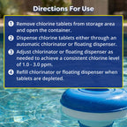 In The Swim 3 Inch Stabilized Chlorine Tablets for Sanitizing Swimming Pools - Individually Wrapped, Slow Dissolving - 90% Available Chlorine - Tri-Chlor - 25 Pounds