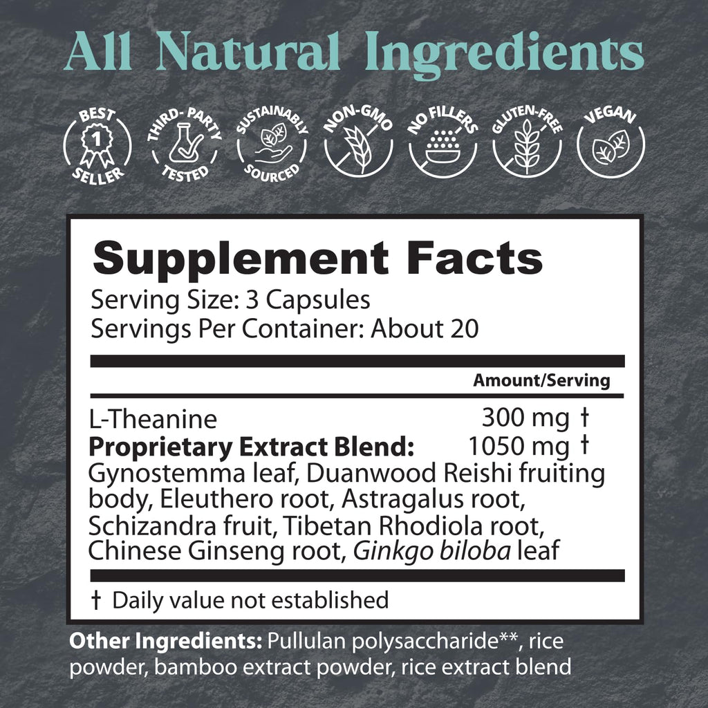 Dragon Herbs - Tao in a Bottle Capsules | Herbal Formula Supplement to Support Stress, Mood, Focus, Adaptability, (60 Capsules, 450 mg Each)