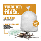 Plasticplace 64-65 Gallon Trash Can Liners for Toter │ 1.5 Mil │ Clear Heavy Duty Garbage Bags │ 50” X 60” (50Count) (W65LDCTL)