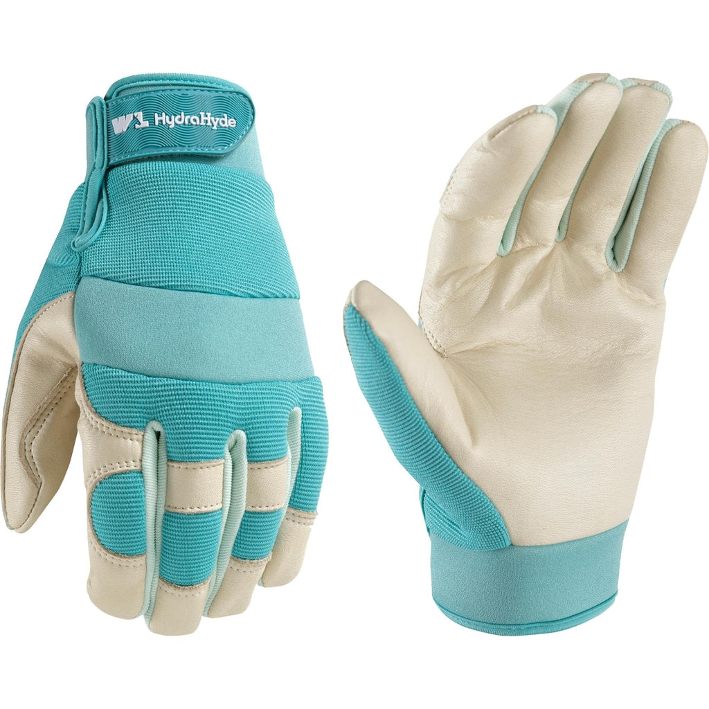 Wells Lamont Women's HydraHyde Leather Spandex Hybrid Work Gloves, Large