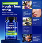 Crotar Lysine 1000mg Capsules with Monolaurin | Immune Support Supplement + Lip, Skin Support | Dual Action Essential Amino Acid Formula | Monolaurin and Lysine Supplement | 90 Capsules
