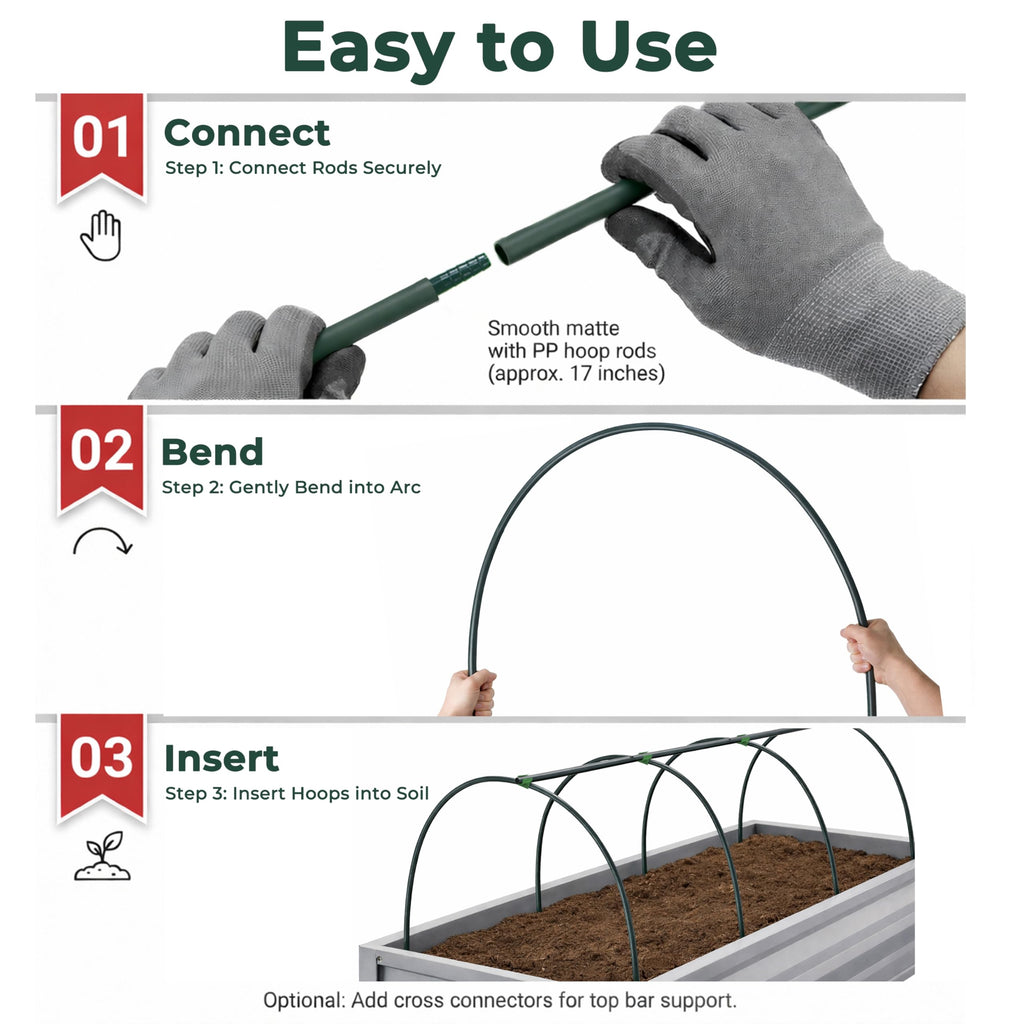 Gardzen Garden Hoops for Raised Beds