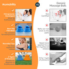 Acumobility Massage Ball Roller 2 Pack - Trigger Point - Massage Balls Massage Roller Ball - Foot Massage Ball - Physical Therapy Ball