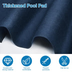Gonioa 15 FT Pool Pad for Above Ground Pools, Round Pool Liner Pad Under Pool Mat for Above Ground Pools, Navy Blue Heavy Duty Pools Ground Pad to Prevent Puncture and Extend Liner Life