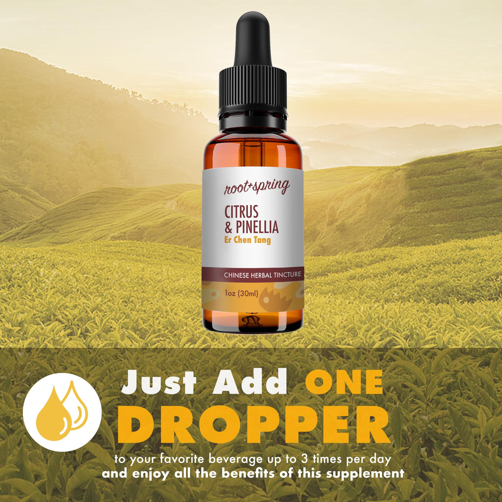 root + spring Citrus & Pinellia – Er Chen Tang – Er Chen Wan Herbal Tincture (Liquid Extract) - Concentrate with Dropper - Natural TCM Herb Blend Supplement 1 oz (Pack of 4)