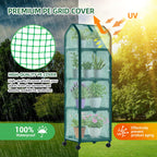 Ohuhu Mini Greenhouse for Indoor Outdoor, Small Plastic Plant Green House with Locking Wheels Portable Greenhouses with Durable Cover for Seedling, Ideal Gardening Gifts for Women Men Green