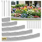 20-Pack No Dig Garden Edging Borders,20FT Plastic Lawn Edging