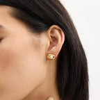 COACH Pearl C Stud Earrings White Pearl One Size