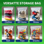 TUXIYA 80PACK 3 Gallon Large Zipper Bags for Storage 16" x 18" Storage Bags