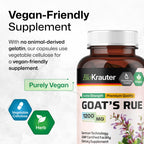 BIO KRAUTER® Goats Rue for Breastfeeding - Pure Vegan Lactation Supplement - Goat’s Rue 100 Capsules 1200 mg per Serving - Natural Supplements for Women - No Fillers, Non-GMO, 25-Day Supply