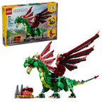 LEGO Creator 3 in 1 Medieval Dragon Toy - Building Toy with 3 Build Options, Dragon, Sea Serpent, or Phoenix - Fantasy Set for Kids, Boys and Girls, Ages 9+ - Gift Idea for Birthdays - 31161