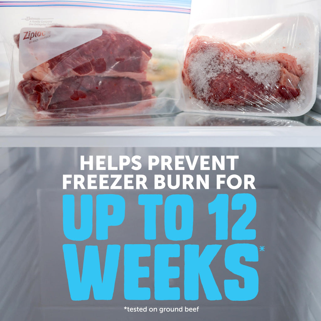 Ziploc Half Gallon Food Storage Freezer Bags, Easy Open and Close, 40 Bags Total (Pack of 9)
