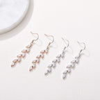 SWEETV Marquise Wedding Bridal Dangle Earrings for Brides Bridesmaid