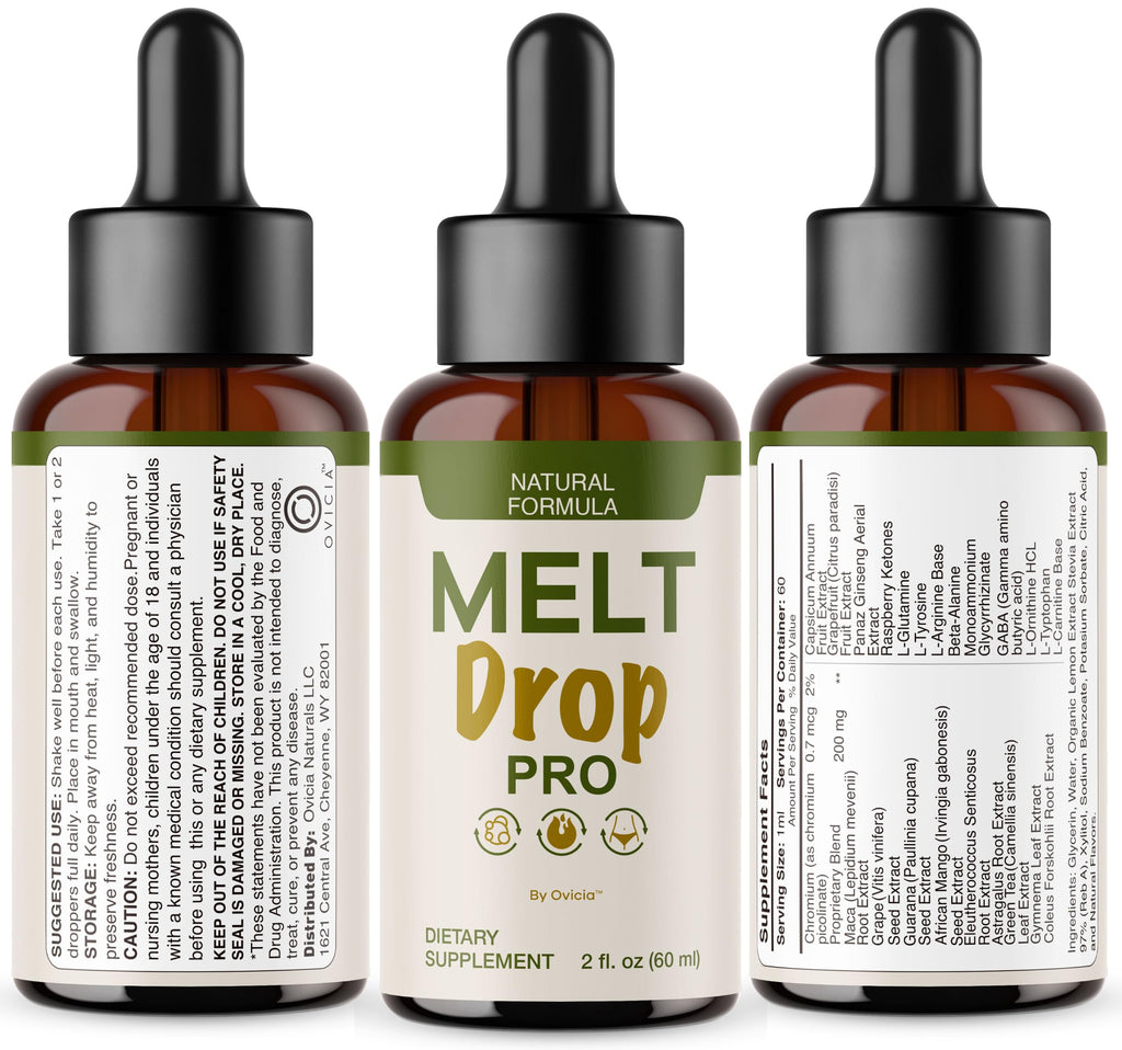 (3 Pack) Melt Drops Pro - Official MeltDrops Pro Oral Liquid Advanced Premium Formula Support for Maximum Strength, All Natural Ingredients for Overall Health & Wellness, 3 Bottles for 3 Months