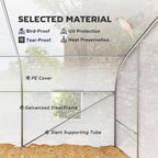 Outsunny 20' x 10' x 7' Outdoor Walk-in Greenhouse Zippered Door White