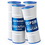 Swimara Pool Filter Cartridge, Essential Series, Replacement for PCC80 R173573 178580 817-0081, Compatible with Pentair Clean & Clear Plus 320 Waterway 325, Cylindrical Fabric, 320 Sq. Ft. 4-PK