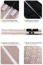 Fitgriff�� Lifting Wrist Straps for Weightlifting, Gym, Deadlift, Workout (Made of Premium Cotton & Padded) - Men & Women (Standard, Blush Pink (Silicone-Grip))