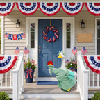 Kanmeii Statue of Liberty Porch Goose Outfit for 23 Inch Lawn Goose Patriotic 4th of July Costume for Cement & Plastic Goose Sculpture, Independence Day Goose Clothes for Garden Patio Yard Decoration