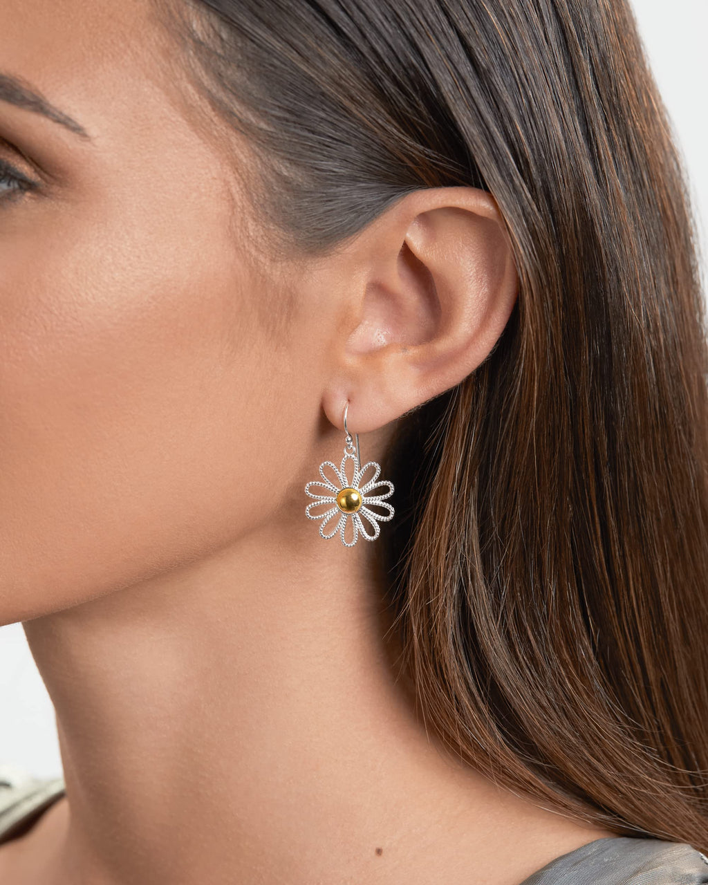 Milla Boho Earrings for Women Dangling, Daisy Earrings Shape
