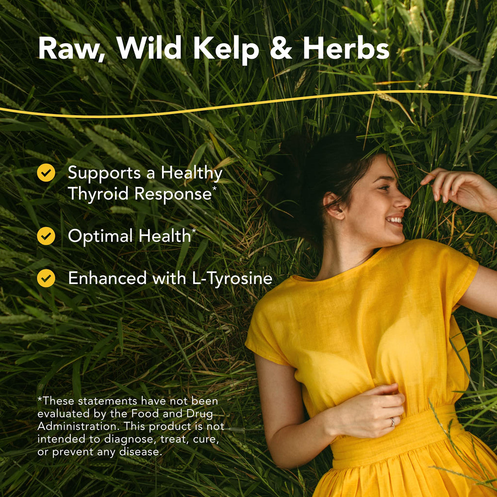 NORTH AMERICAN HERB & SPICE Thyroset - 90 Capsules - Wild Kelp & Herbs Blend - Healthy Thyroid Support - Contains Trace Minerals, Natural Iodine, Antioxidants & Amino Acids - 45 Servings