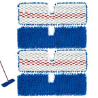 4 Pack Mop Replace Head for Ocedar Hardwood Floor'n More 3-Action Flip Mop,Mop Heads Replacements for Dry Wet Use,Chenille&Microfiber Double Sided Mop Refills,Reusable Mop Pad for Multi Surface Floor