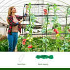 Yotoworth Cucumber Trellis for Raised Bed, 63" Hx63 L, Black