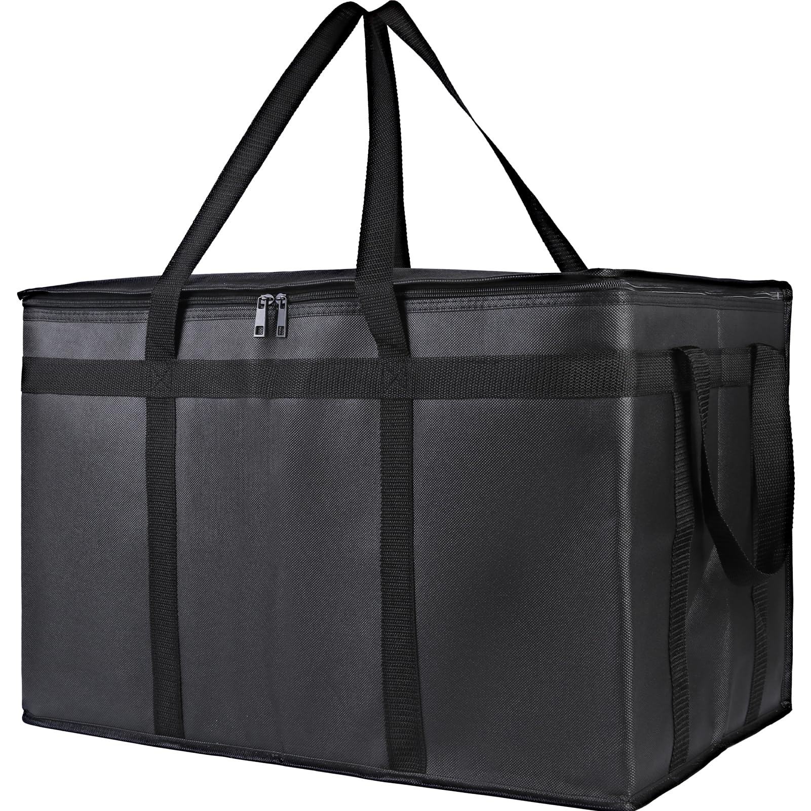 Bodaon Insulated Food Delivery Bag, XXXL Reusable Warming Bag, Black, 1Pk