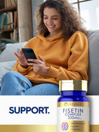 Carlyle Fisetin Complex Supplement | 90 Capsules | Non-GMO and Gluten Free