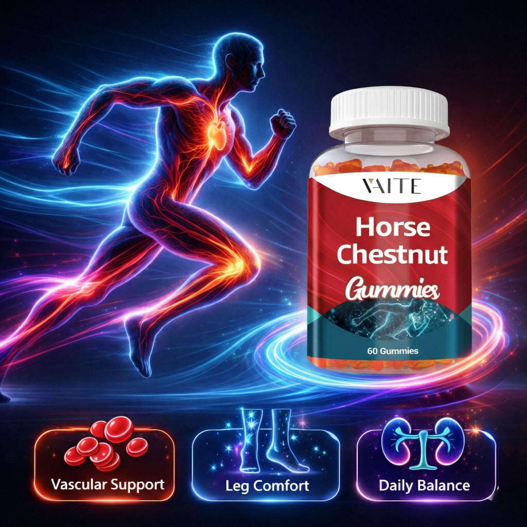 VAITE Horse Chestnut Extract Supplement, Vein Support Blood Circulation Supplements for Varicose Veins on Legs and Circulatory Supports, Horsechestnut Seed Butchers Broom Root, Non-GMO Gluten Free