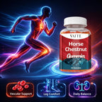 VAITE Horse Chestnut Extract Supplement, Vein Support Blood Circulation Supplements for Varicose Veins on Legs and Circulatory Supports, Horsechestnut Seed Butchers Broom Root, Non-GMO Gluten Free