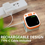 Oklar Blood Pressure Monitors for Home Use Rechargeable Wrist Digital BP Machine Cuff with LED Backlit Display, Voice Broadcast, 240 Memory Storage for 2 Users with Carrying Case, Orange