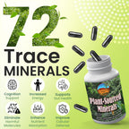 Plant-Sourced Minerals, 60 Capsules, Organic Natural Trace Minerals and Antioxidants which Support The Immune and Digestive Systems, Promoting Optimal Health. Sourced and Made in USA