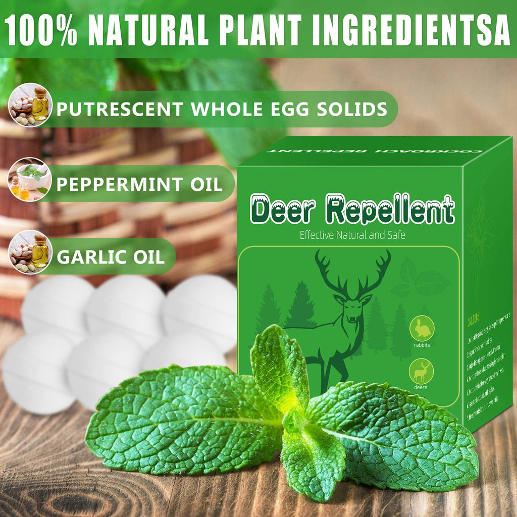 24 Pack Deer Repellent, Rabbit Repellent, Deer Deterrent, Powerful Deer Repellent for Yard, Keep Deer and Rabbit Out from Fence Plant Trees Garden Home