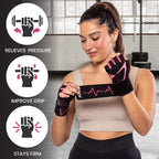 MhIL Workout Gloves for Women ��� Breathable Gym Gloves for Women with Palm Protection and Enhanced Grip ��� Padded Weight Lifting Glove for Womens with Wrist Wraps Support Weightlifting Exercise Cycling