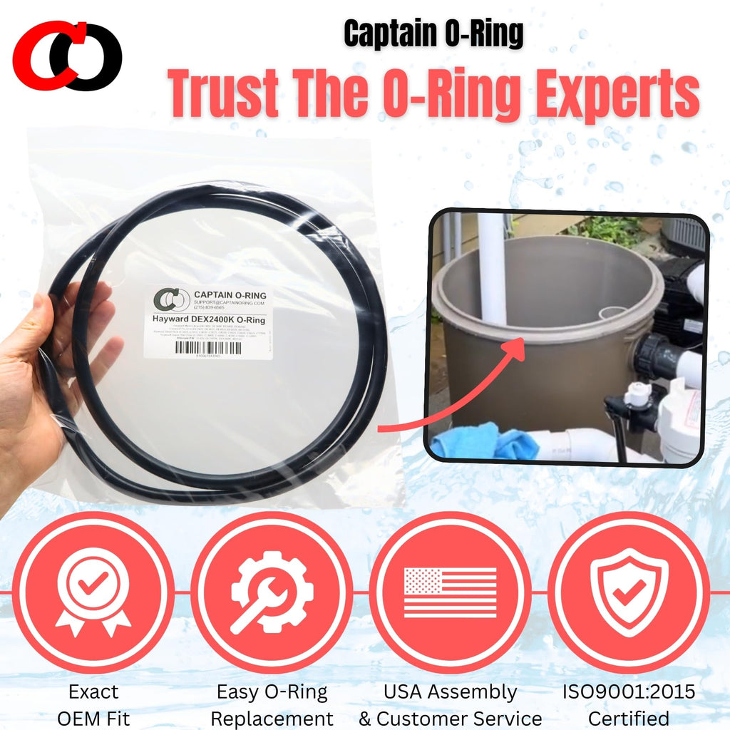 Captain O-Ring – Replacement DEX2400K O-Ring for Hayward Micro-Clear DE, Pro-Grid, Super Star Clear, SwimClear Filters